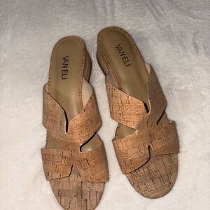 Vaneli Cork Textured Heels